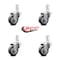 Service Caster 3 Inch Thermoplastic Rubber Wheel Swivel 7/8 Inch Square Stem Caster Set SCC SCC-SQ20S314-TPRB-78-4 - alternate 2